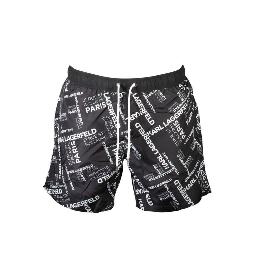 Karl Lagerfeld Black Polyester Men's Swim Men's Boxer